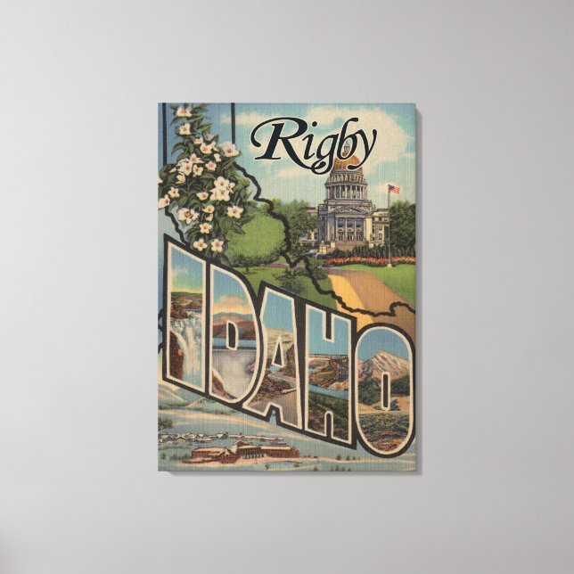 Rigby, IdahoLarge Letter ScenesRigby, ID Leinwanddruck (Vorderseite)