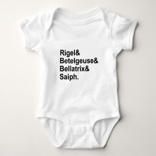 Rigel Betelgeuse Bellatrix Saiph Sterne von Orio Baby Strampler