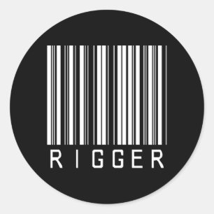 Rigger-Bar-Code Runder Aufkleber