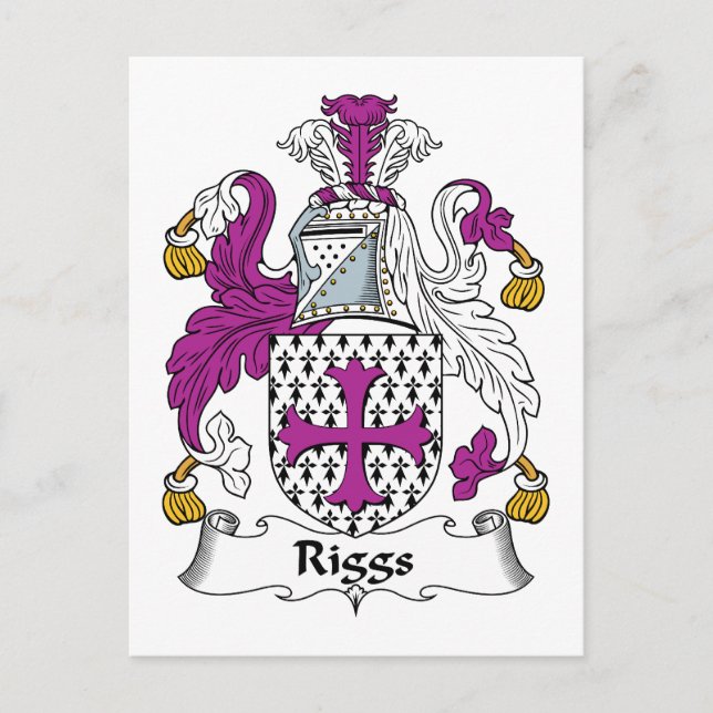 Riggs Familienwappen Postkarte (Vorderseite)