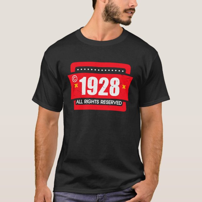right 1928 All Rights Reserve T-Shirt (Vorderseite)