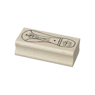 Right Footprint of extraterrestrial rubber stamp Gummistempel
