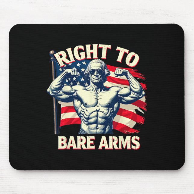 Right To Bare Arms George Washington Bodybuilder G Mousepad (Vorne)