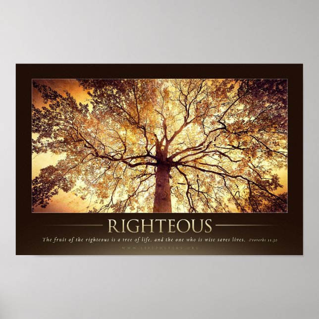 RIGHTEOUS - Christian Motivational Poster (Vorne)