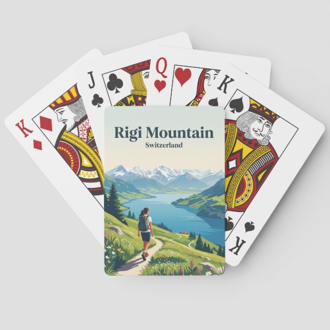 Rigi-Berg Schweiz Spielkarten (Rückseite)