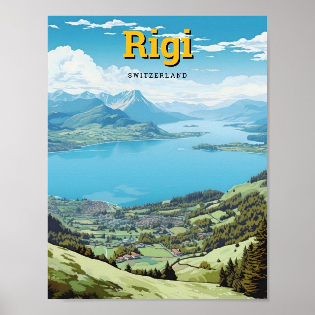 Rigi Schweiz Kunst, Dichtung und Musik Poster (Vorne)