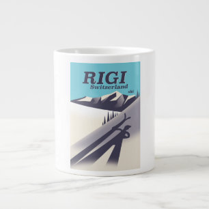 Rigi Schweiz Skireiseplakat Jumbo-Tasse