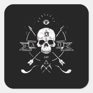 Rigor Mortis Quadratischer Aufkleber