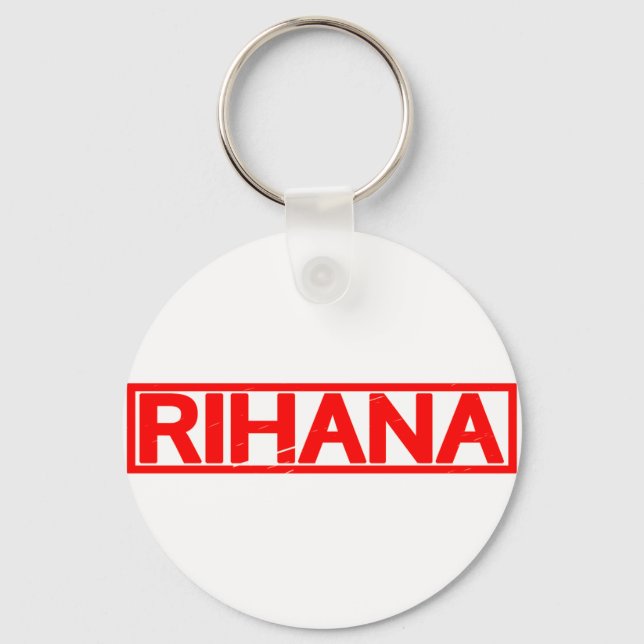Rihana Briefmarke Schlüsselanhänger (Vorderseite)