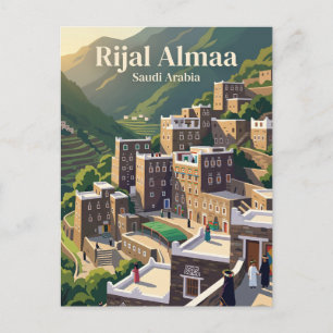 Rijal Almaa Saudi-Arabien Postkarte