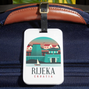 Rijeka Croatia Vintage Travel Gepäckanhänger