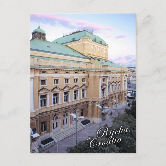 Rijeka, Croatie carte postale vue ville (Devant)