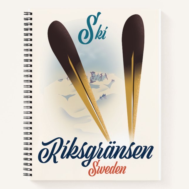 Riksgränsen Schweden Skitouren Kunst Canvas Print Notizbuch (Vorderseite)