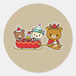 Rilakkuma Weihnachten Runder Aufkleber