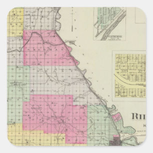 Riley County, Kansas Quadratischer Aufkleber