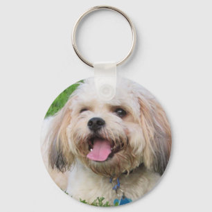 Riley der Cavachon Schlüsselanhänger