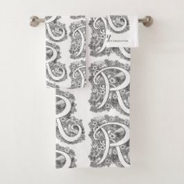 Riley doodle art letter R Name bedeutet Handtücher