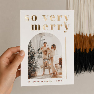 RILEY Festive so sehr Merry Arch Weihnachtskarte Folien Feiertagskarte
