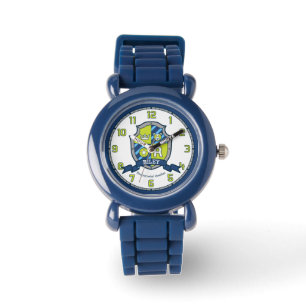 Riley-Jungs-Name bedeutet, dass Wappen blau grün Armbanduhr