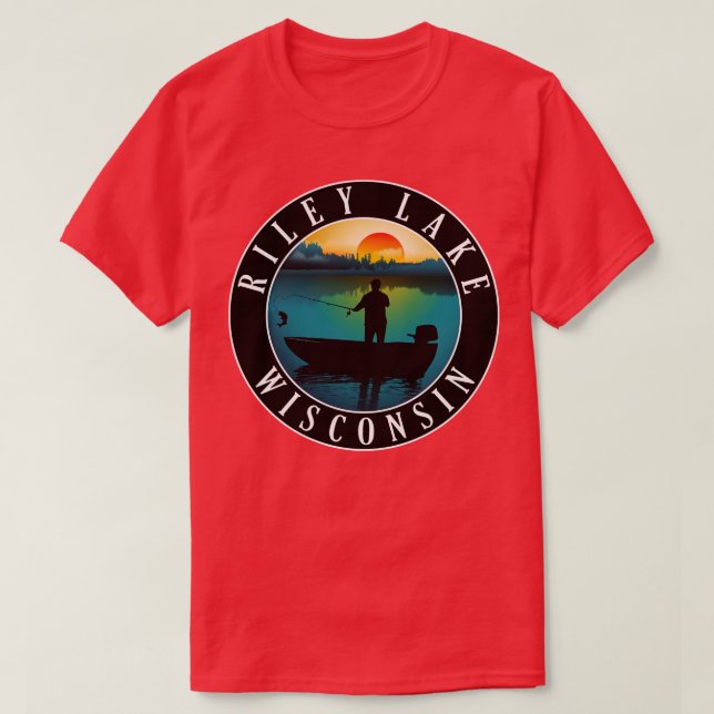 Riley Lake Wisconsin Fischerei T-Shirt (Design vorne)