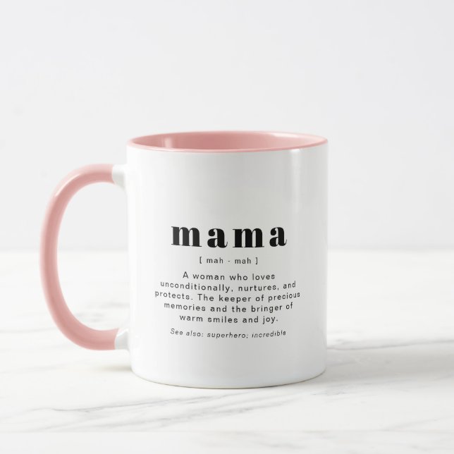 RILEY Modern Mama Definition Mother Day Foto Tasse (Links)