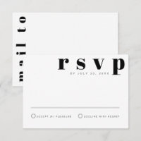 RILEY Retro Bold Carte postale moderne RSVP