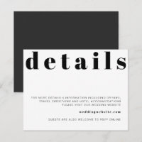 RILEY Retro Bold Modern Mariage Détails Carte