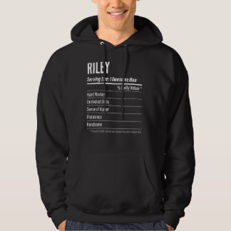 Riley Serving Size Nutrition Label Kalorien Hoodie