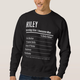 Riley Serving Size Nutrition Label Kalorien Sweatshirt