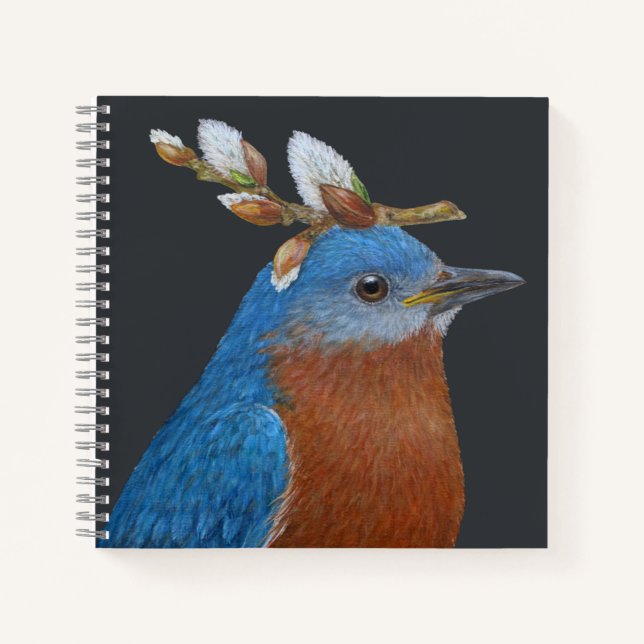Riley the bluebird Spiral Notebook Notizbuch (Vorderseite)