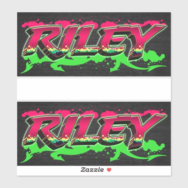Riley Vorname Name Graffiti Aufkleber Sticker (Blatt)