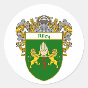 Riley-Wappen (überzogen) Runder Aufkleber