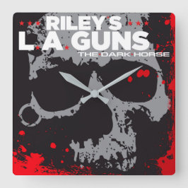 Rileys L.A.GUNS Orange Vinyl Cover Art Quadratische Wanduhr