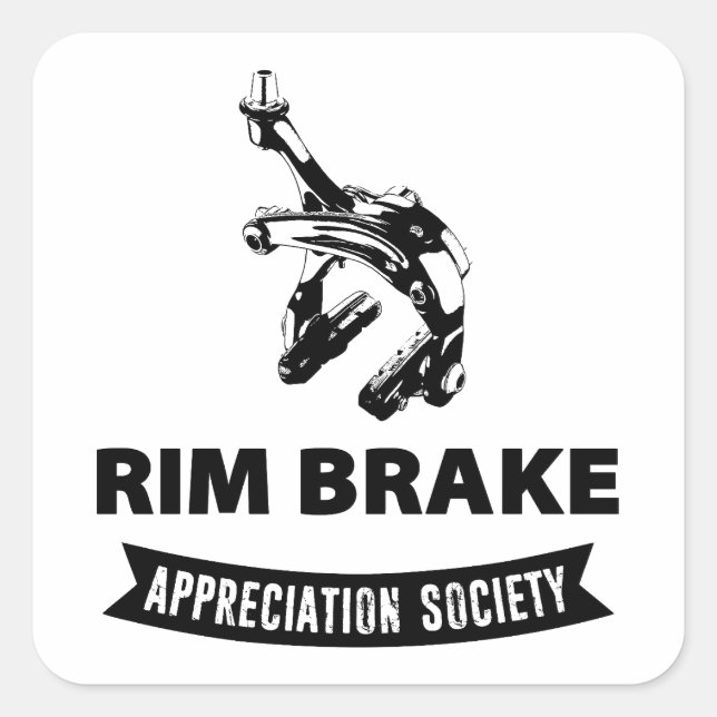 Rim Brake Aufwertungsgesellschaft Quadratischer Aufkleber (Vorderseite)