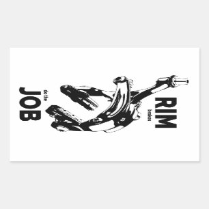 Rim Brakes machen den Job-Cycling Rechteckiger Aufkleber