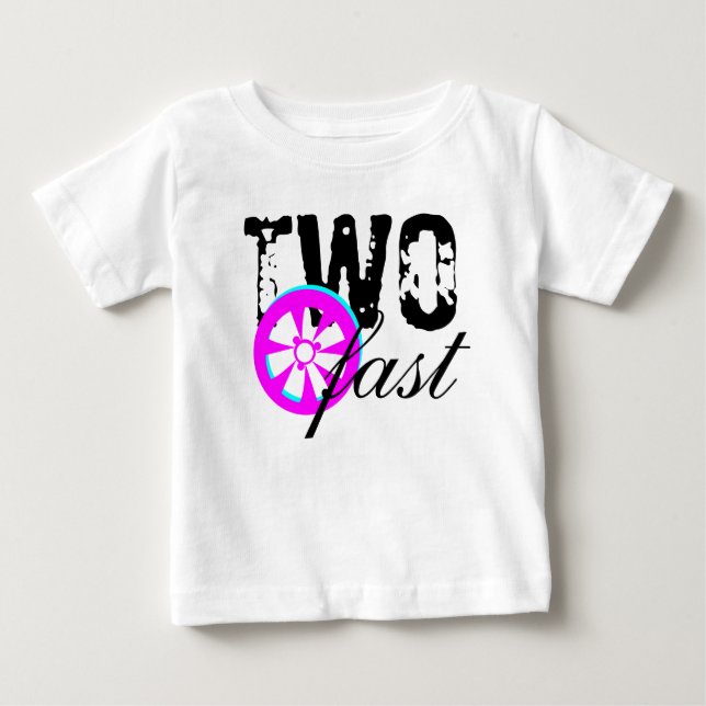 Rim Racing Car Neon drehen zwei Baby T-shirt (Vorderseite)