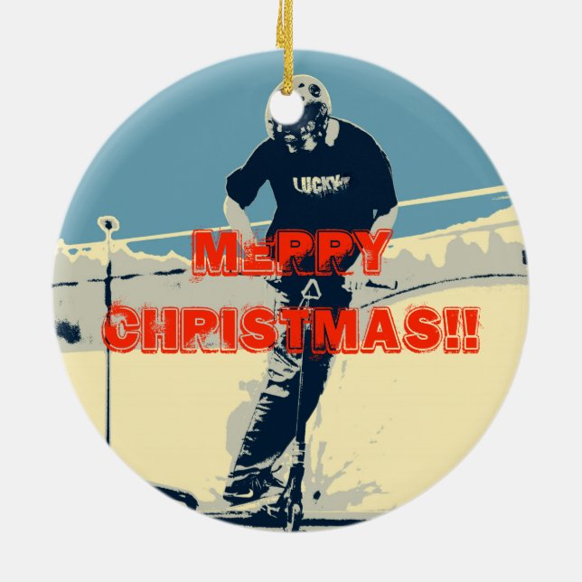 Rim - Stunt Scooter Rider Keramik Ornament (Hinten)