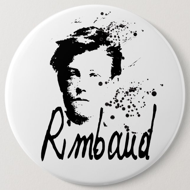 RIMBAUD-Portrait rund Button (Vorderseite)