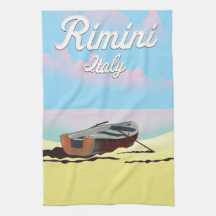 Rimini Italien Strandposter Geschirrtuch
