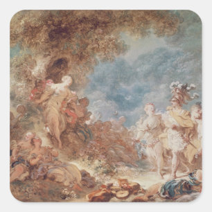 Rinaldo in den Gärten von Armida Quadratischer Aufkleber