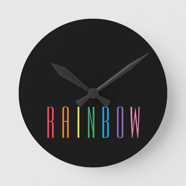 RINBOUR Runde Wand Uhr / Schwarz (Vorderseite)