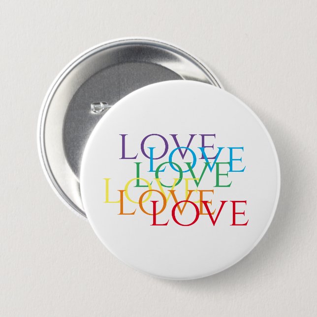 RINBOW-LIEBE Runder Button (Vorne & Hinten)