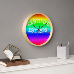 RINBOW WALL CLOCK #CERTIFIFIFIED UHR
