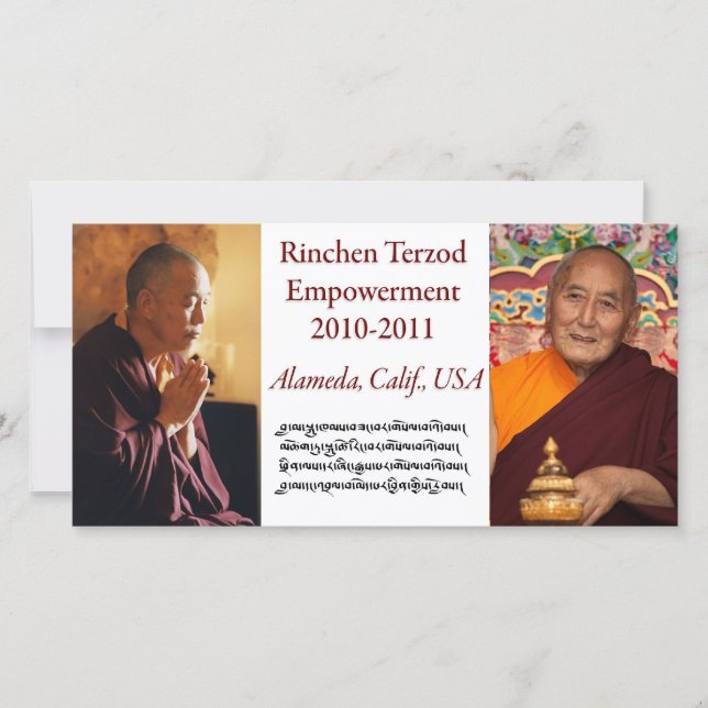 Rinchen Terzod Empowerment Card (Vorderseite)