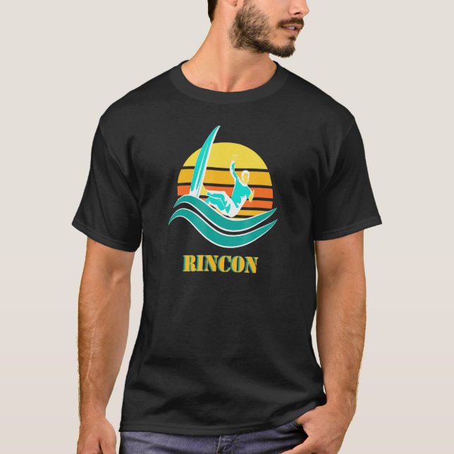 Rincon Beach Surfing T-Shirt (Vorderseite)
