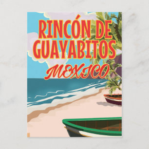 Rincón de Guayabitos Strand Mexiko Reiseplakat Postkarte