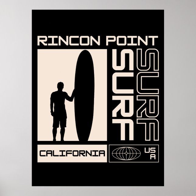 Rincon Point California USA Surf Poster (Vorne)