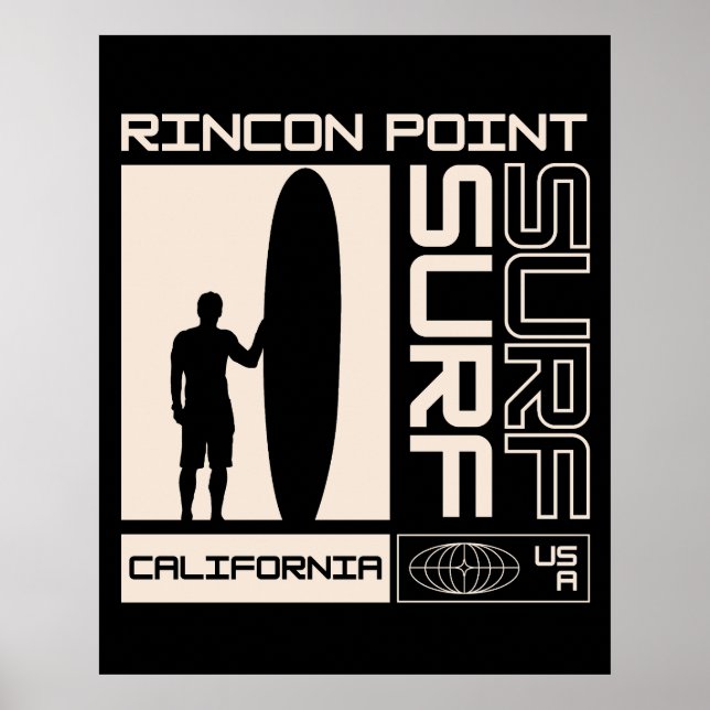 Rincon Point California USA Surf Poster (Vorne)