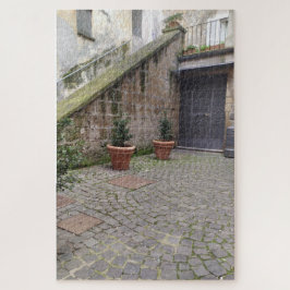Rincon Suelo Empedrado y Macetas Orvieto Italia