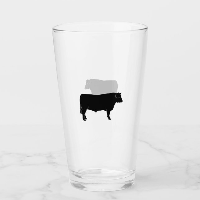 Rind - Black Angus Bull Glas (Vorderseite)